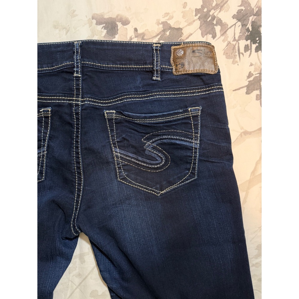 Silver Jeans Co Tuesday Low Baby Boot Dark Wash Denim W32 L33 L12520SSF426